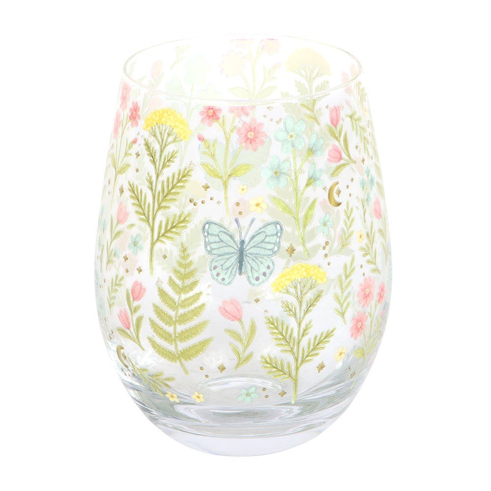 Something Different - Luna Bloom Floral Print Stemless Glas - Multicolours